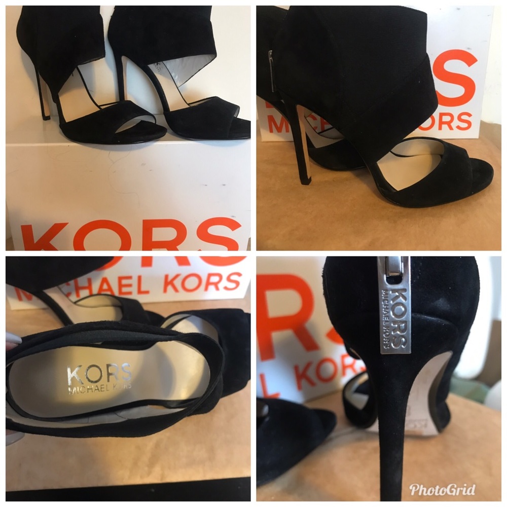 💯% Authentic Kors Michael Kors Black Suede Heels